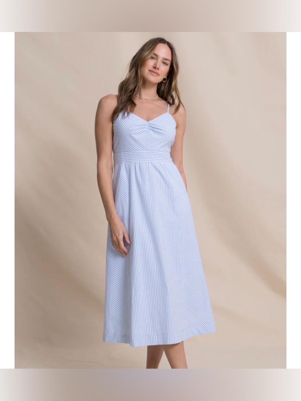 SOUTHERN TIDE CAMI SEERSUCKER DRESS - OCEAN CHANNEL BNWT Medium